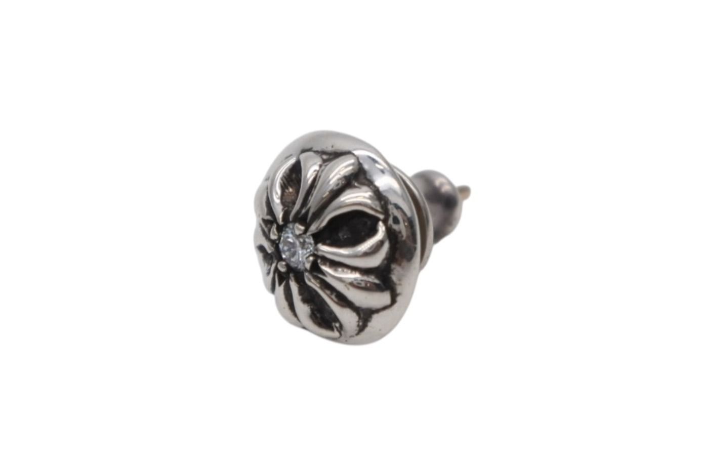 CHROME HEARTS クロムハーツ クロスボールスタッド ダイヤ入り ピアス シルバー シルバー925 アクセサリー 1.2g 小物 4b008468