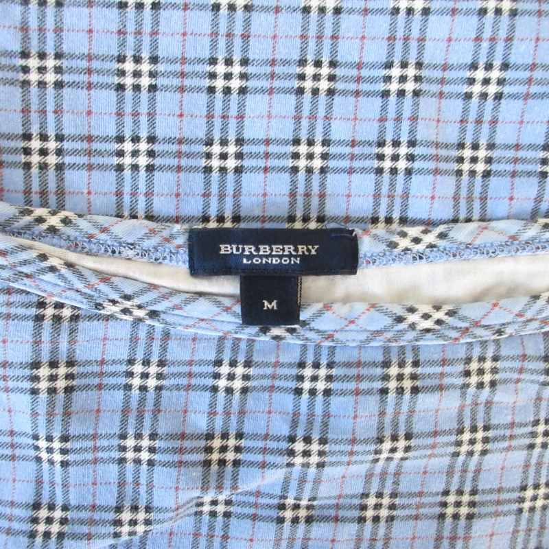 バーバリー BURBERRY Tシャツ カットソー ノバチェック ロゴ刺繍 七分