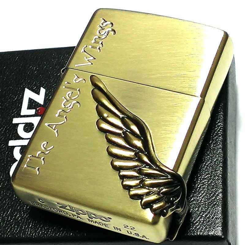 ZIPPO エンジェルウィング ジッポ ライター 大型3面メタル 