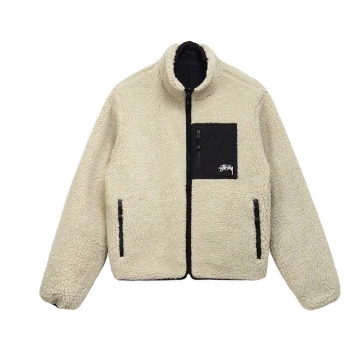 即完モデル】stussy 8 Ball Sherpa Jacket Lサイズ-