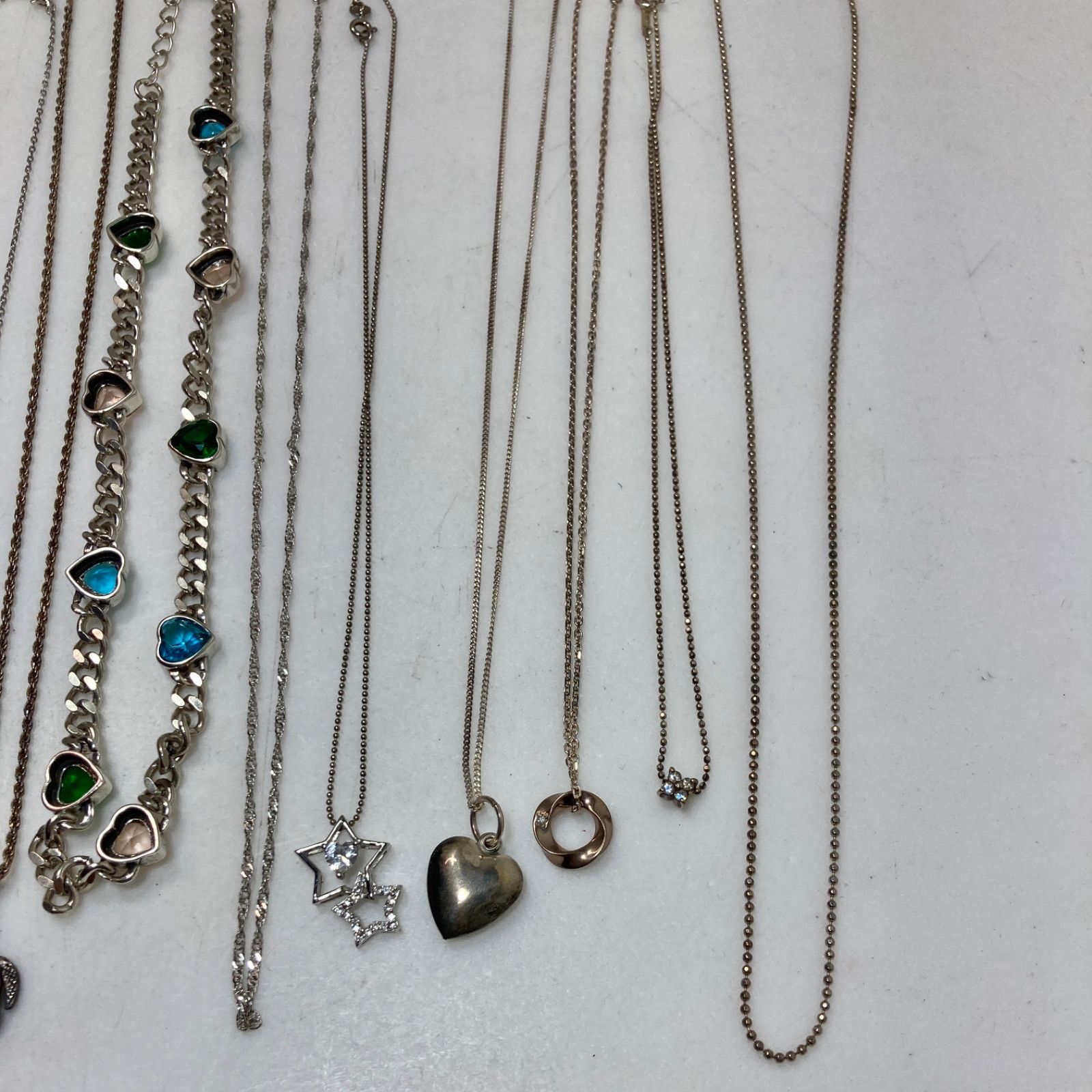 ☆ シルバーアクセサリー シルバーネックレス 15本 総重量90.9g まとめ