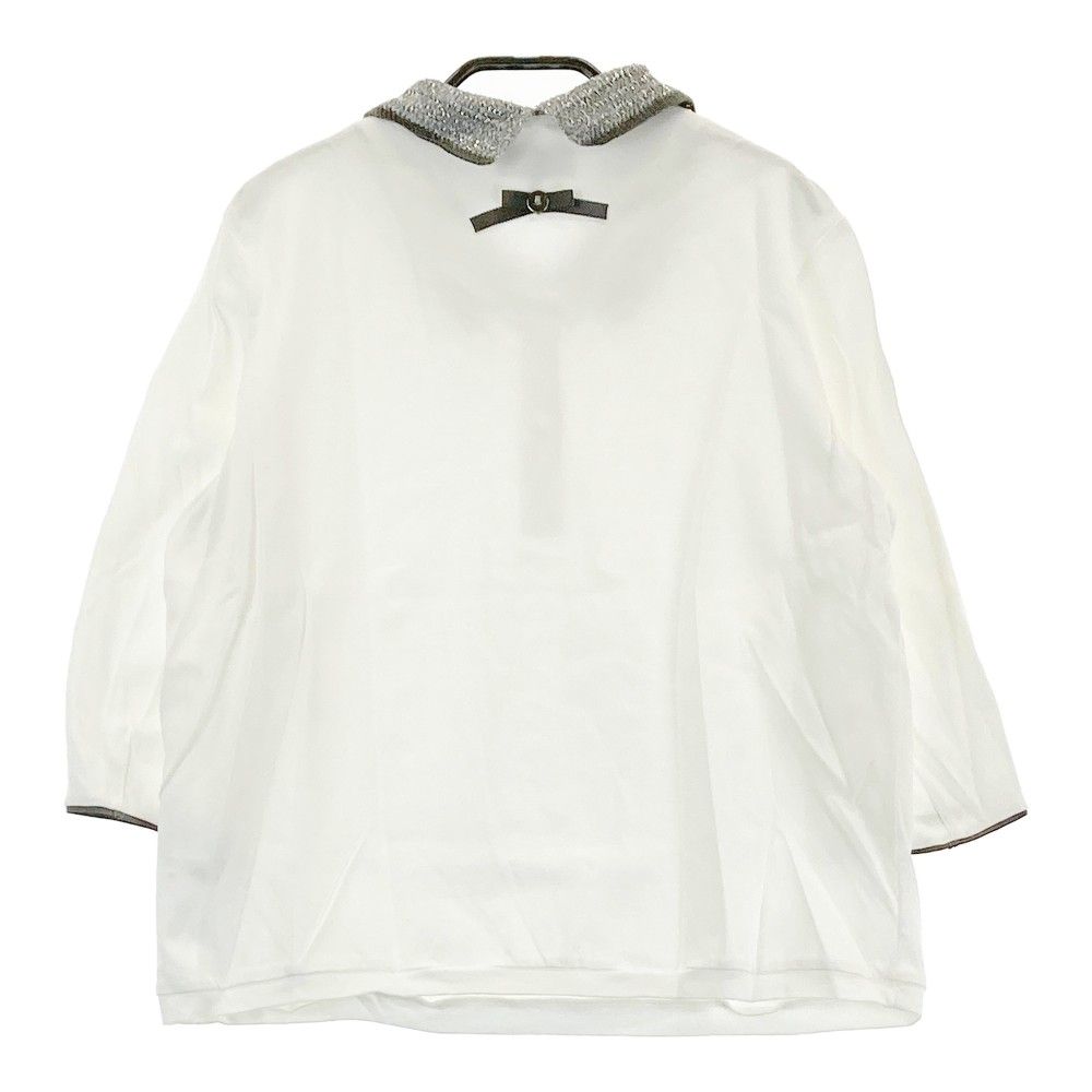 LANVIN ポロシャツ ホワイト 38 サイズ：38 LANVIN SPORT ランバン スポール 七分袖 ポロシャツ