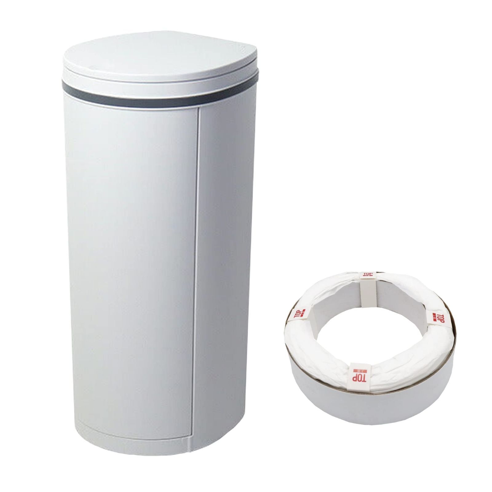 新着商品 おむつ処理用ゴミ箱 DEO PAIL デオペール 21L カセット1個付 防臭 消臭 抗菌 ベビー 介護用 ライトグレー