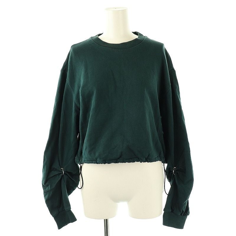 3.1 フィリップリム 3.1 phillip lim ドローストリング クロップド プルオーバー カットソー XS 青緑 /MI ■OS ■SH レディース 3.1 フィリップリム 3.1 phillip lim ドローストリング
