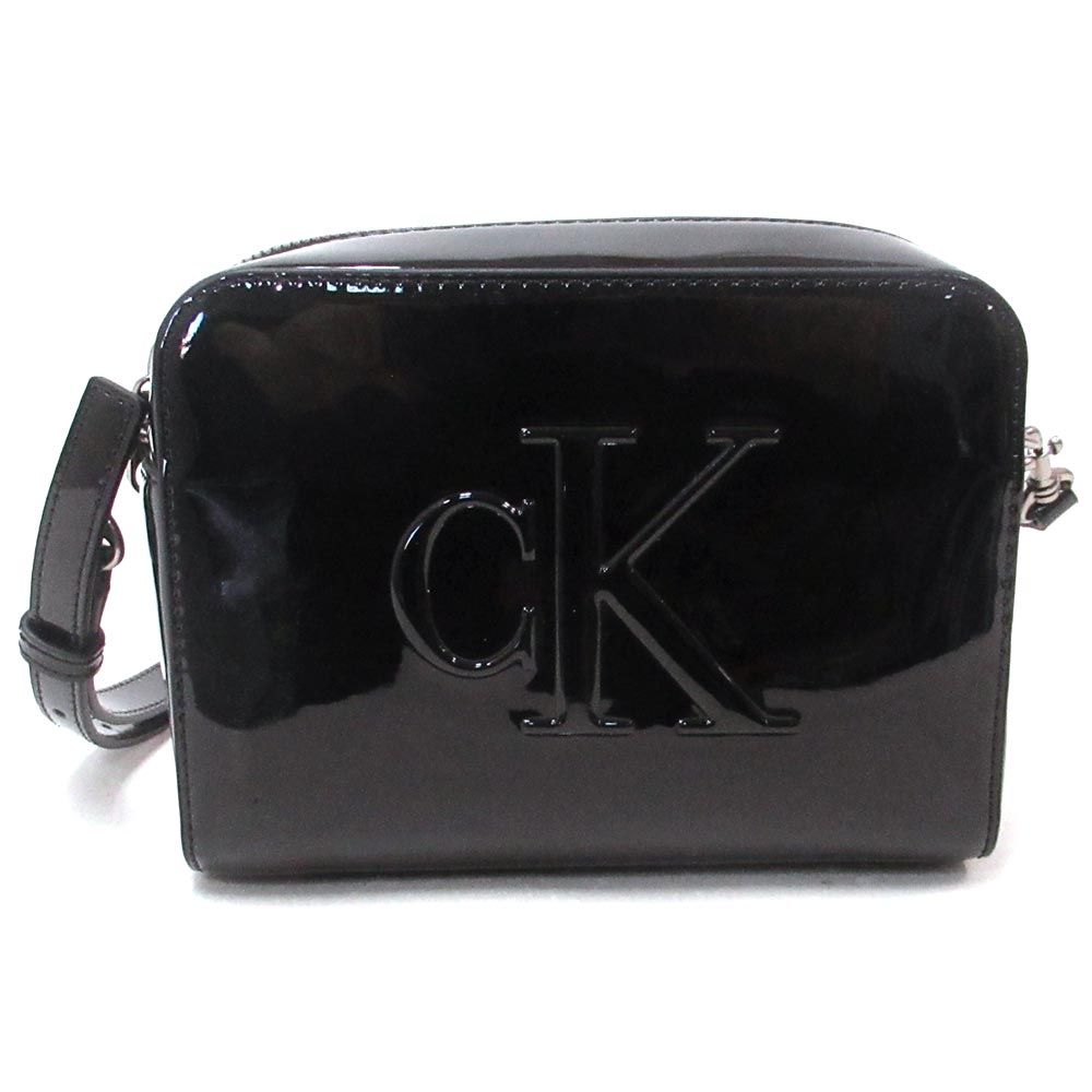 Calvin Klein カルバンクライン アウトレット エナメル エンボス ロゴ カメラバッグ ショルダーバッグ 4K0007G 001