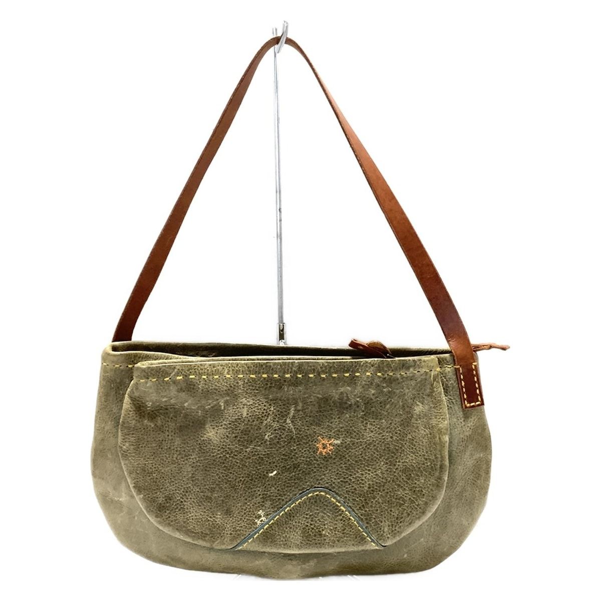 HENRY CUIR アンリークイール レザー ショルダーバッグ　ポシェット HENRY CUIR(アンリークイール) ショルダーバッグ - カーキ