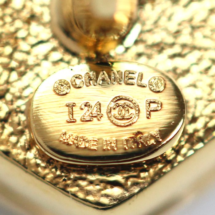 CHANEL シャネル GP ココマーク ハート イヤリング ABC742 10.6g  
