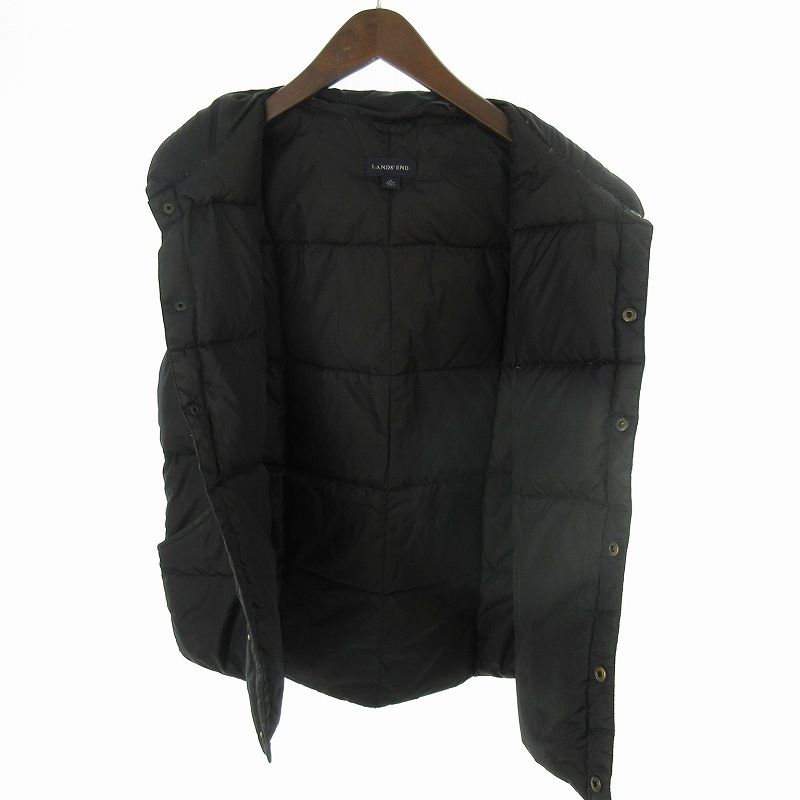 90s 00s Lands' End ダウンベスト キルティング ブラック L ランズエンド LANDS' END 90S 00S ダウンベスト 黒 ブラック M