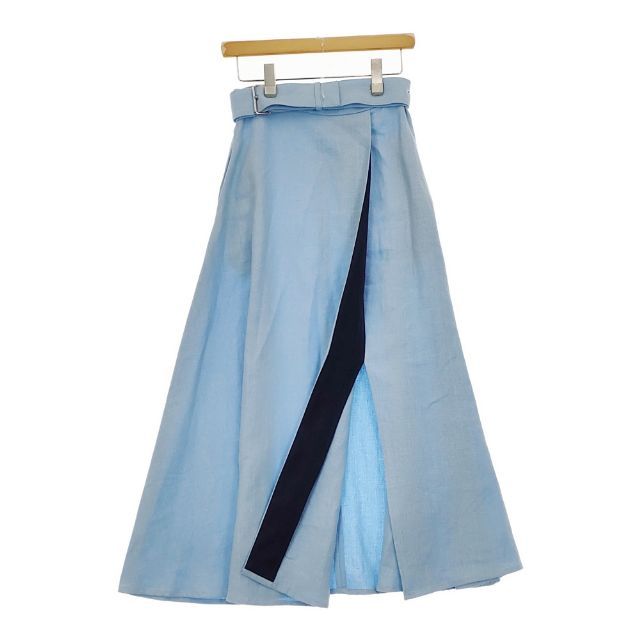 CINOH フレア ラップスカート ベルト付き 18RSK500 リネン ロング