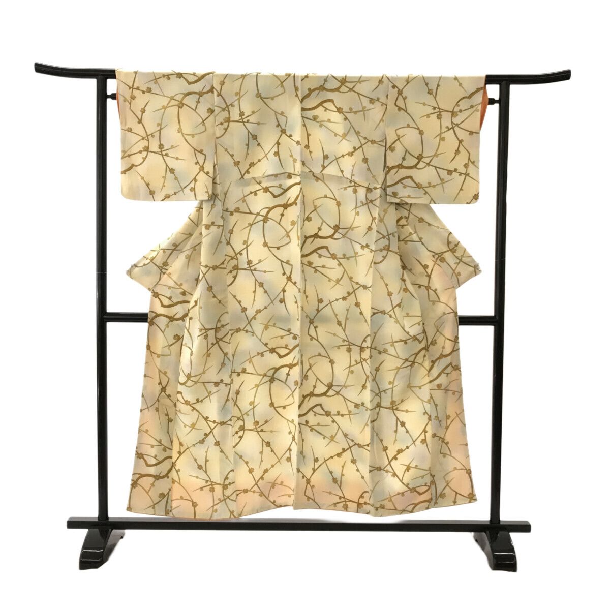 小紋/美品/ クリーム/仕立上がり/適応身長147～155㎝/ 6749 - メルカリ 