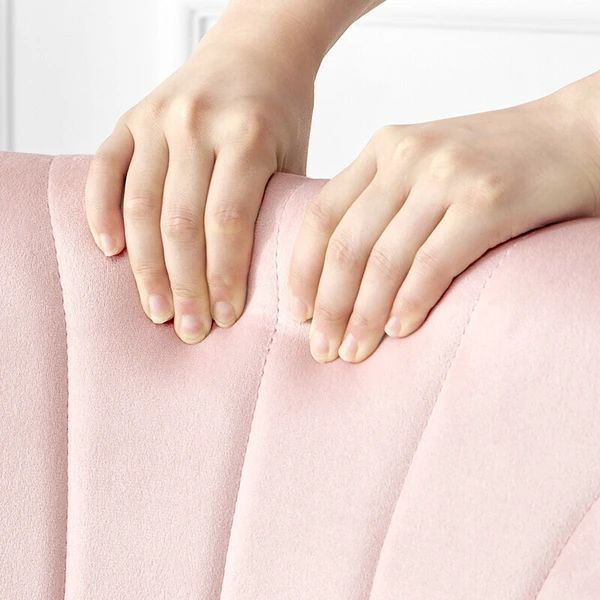 ベロア風ダイニングチェア クッション付き