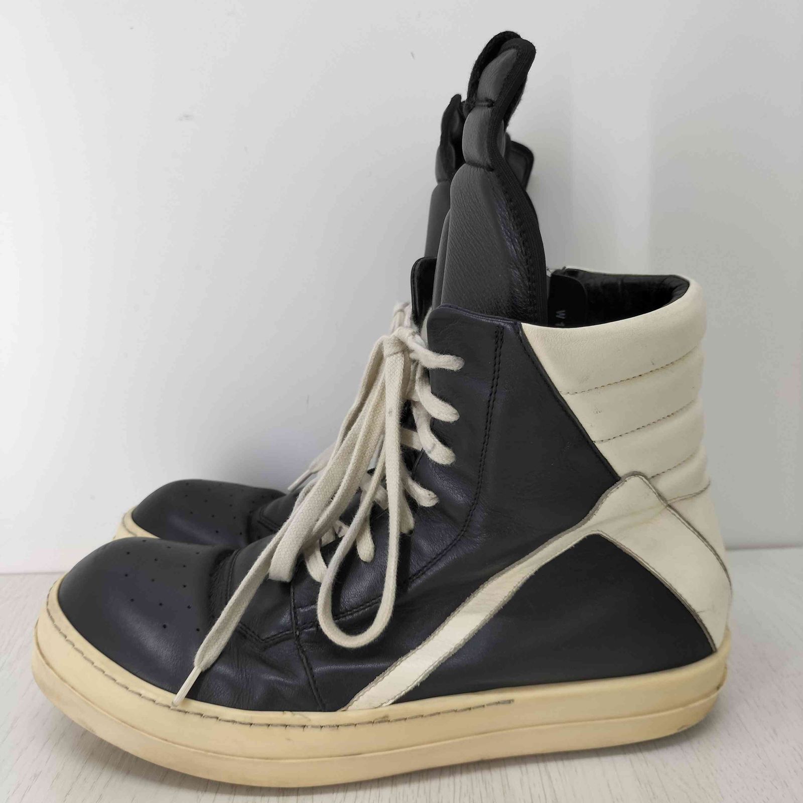 リックオウエンス RICK OWENS GeoBasket ジオバスケット サイドジップレザーハイカットスニーカー メンズ JPN：27.5 -  メルカリ