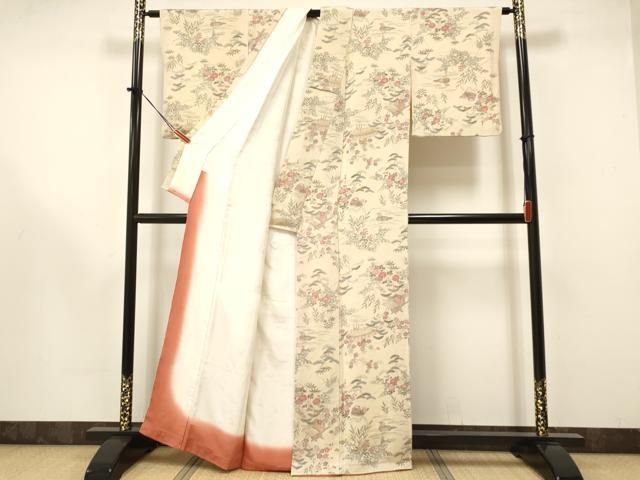 縮緬 小紋 型染め 正絹 y820 縮緬 小紋 型染め 正絹 y820 - メルカリ