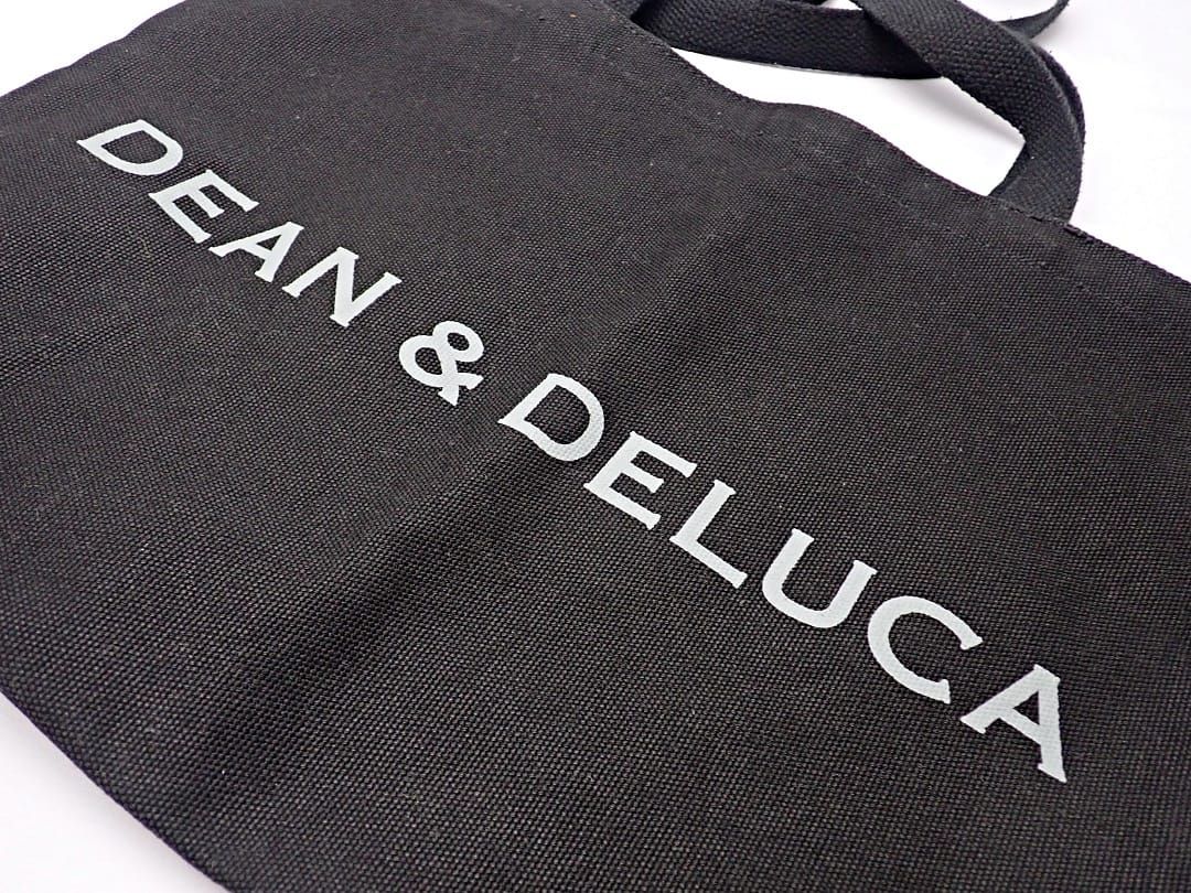 DEAN ＆ DELUCA ディーン&デルーカ トートバッグ コットンキャンバス ブラック 中古B+ 【送料無料】 A-8211