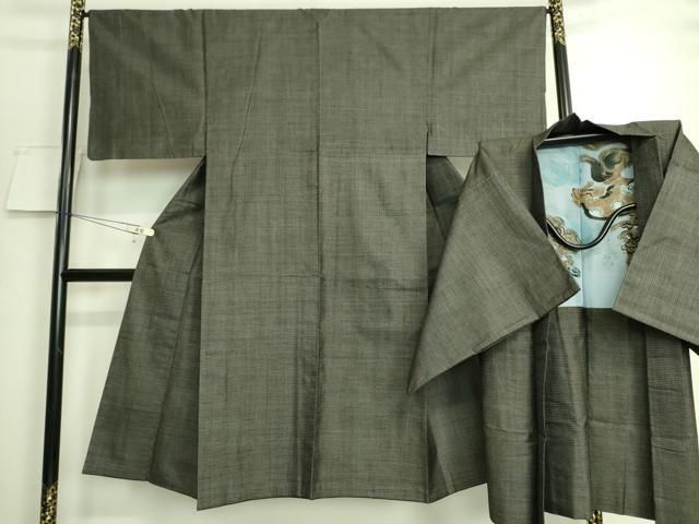 平和屋着物■極上　江戸小紋　ロング丈　ちりめんお召　百五十選　まるやま扱い　反端付き　逸品　DZAA7301kh5 平和屋着物□極上 江戸小紋 ロング丈 ちりめんお召 百五十選 まるやま