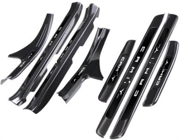 トヨタ カムリ ガソリン車 スカッフプレート ステップカバー ガーニッシュ ドレスアップ 汚れ防止 ステンレス 8点セット 4YR人気注目