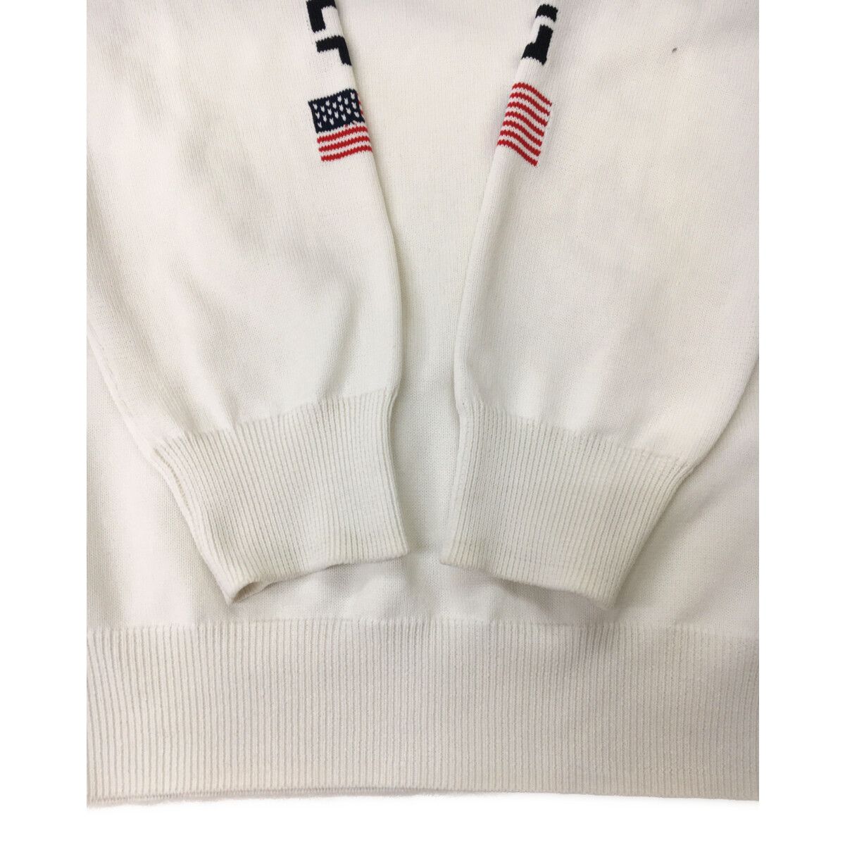 メンズ パーリーゲイツ PEARLY GATES セーター 5(L) 白 ホワイト 薄手