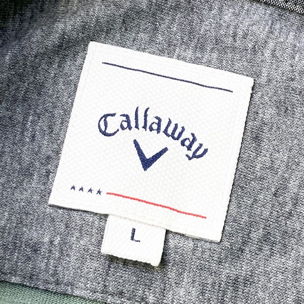 サイズ：L CALLAWAY SELECT キャロウェイ セレクト  ハーフジップ 半袖 ポロシャツ  グリーン系 [240101366816] ゴルフウェア メンズ ストスト CALLAWAY SELECT キャロウェイ セレクト ハーフジップ 半袖