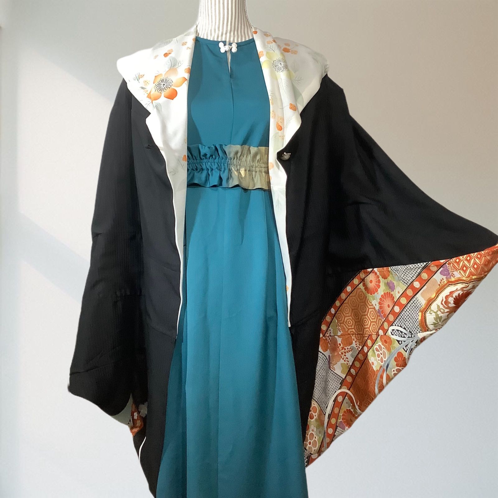 和洋折衷で使える 正絹絽のモモンガコート 夏の羽織もの 着物