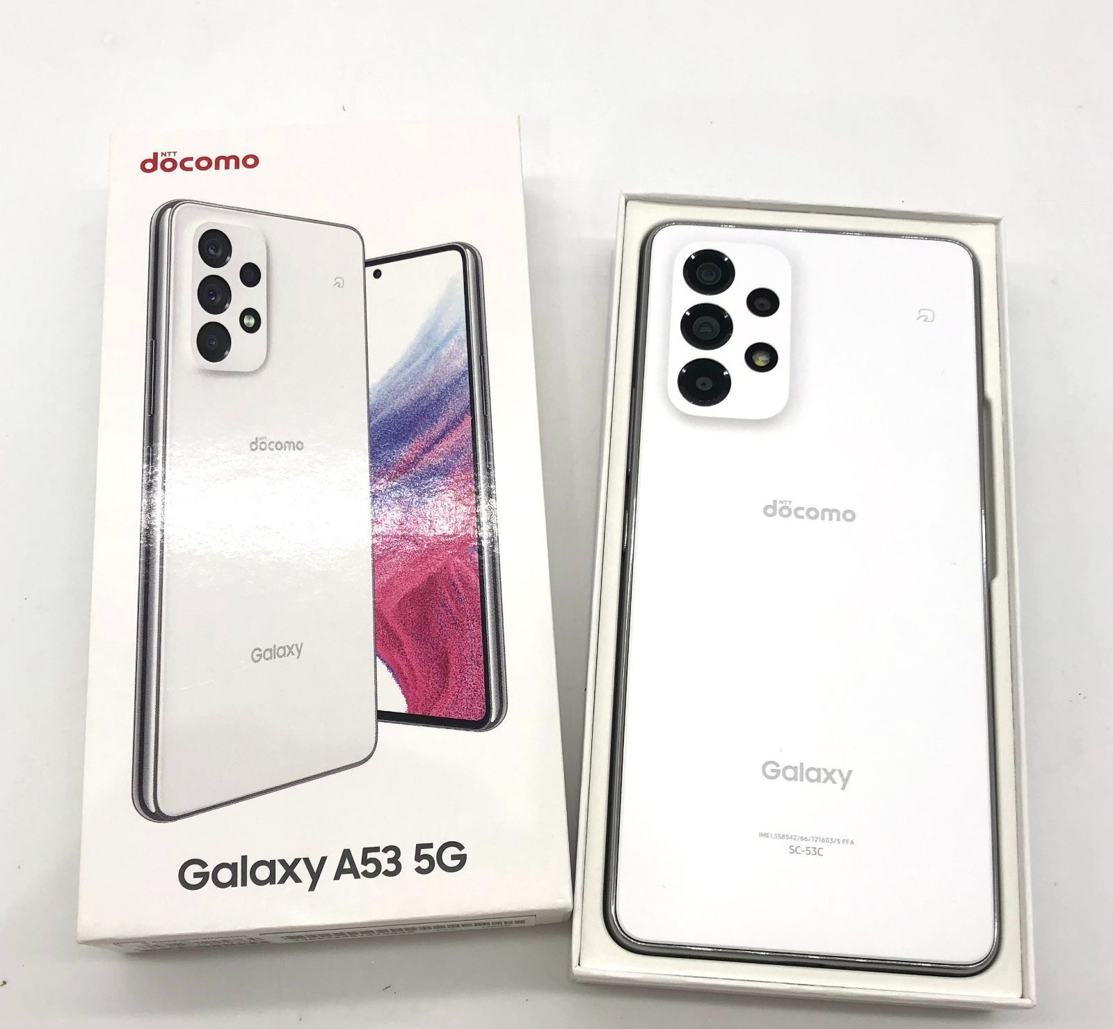 ▽docomo/ドコモ Galaxy A53 5G SC-53C 白 ホワイト SIMロック解除済