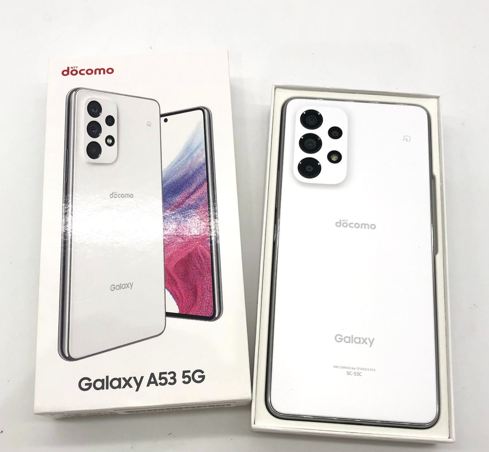 ▽docomo/ドコモ Galaxy A53 5G SC-53C 白 ホワイト SIMロック解除済 