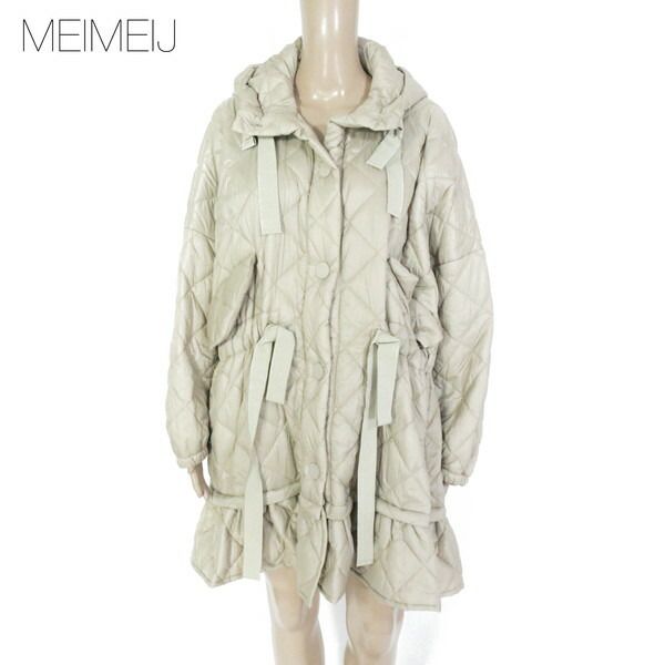 75%OFF メイメイジェイ MEIMEI J コート M ECO153 M Lサイズ ベージュ レディース キルティングコート ダウンコート アウター イタリア製