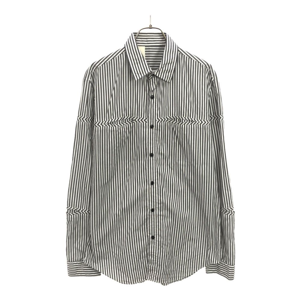 エヌハリウッド ストライプ 長袖 シャツ グレー×ホワイト N.HOOLYWOOD 