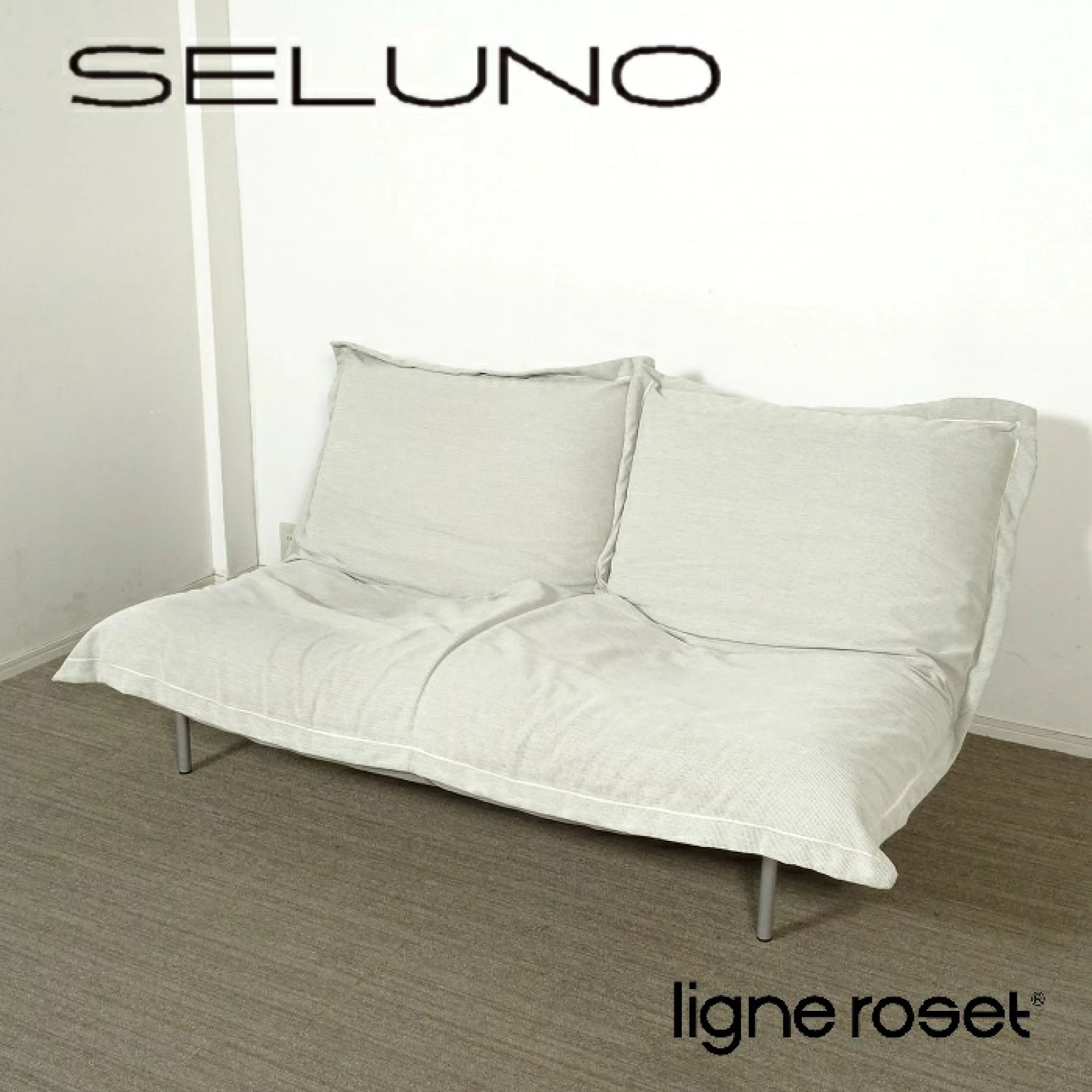 ◾︎SELUNO◾︎ 展示 Ligne Roset リーンロゼ CALIN-1 | カラン1 リクライニング付き 2人掛けソファ | スチールレッグ 37万 v719