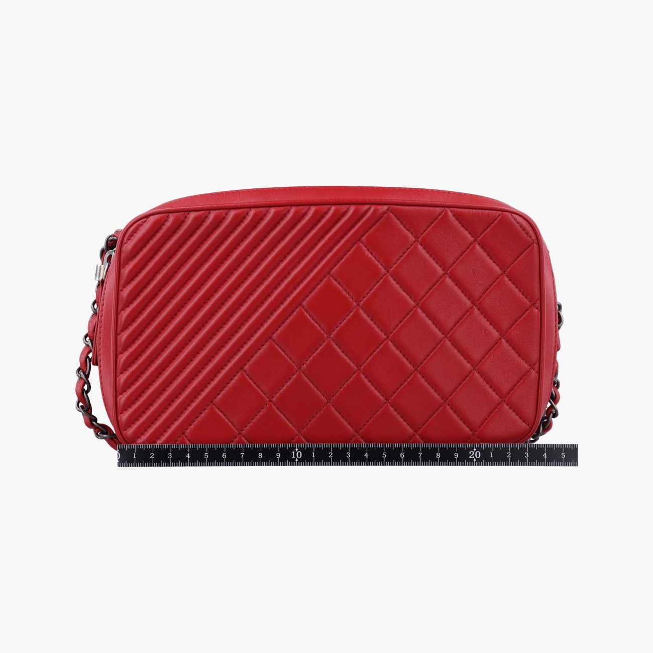 シャネルChanelココボーイ カメラケースレッドレザーA9265620614390