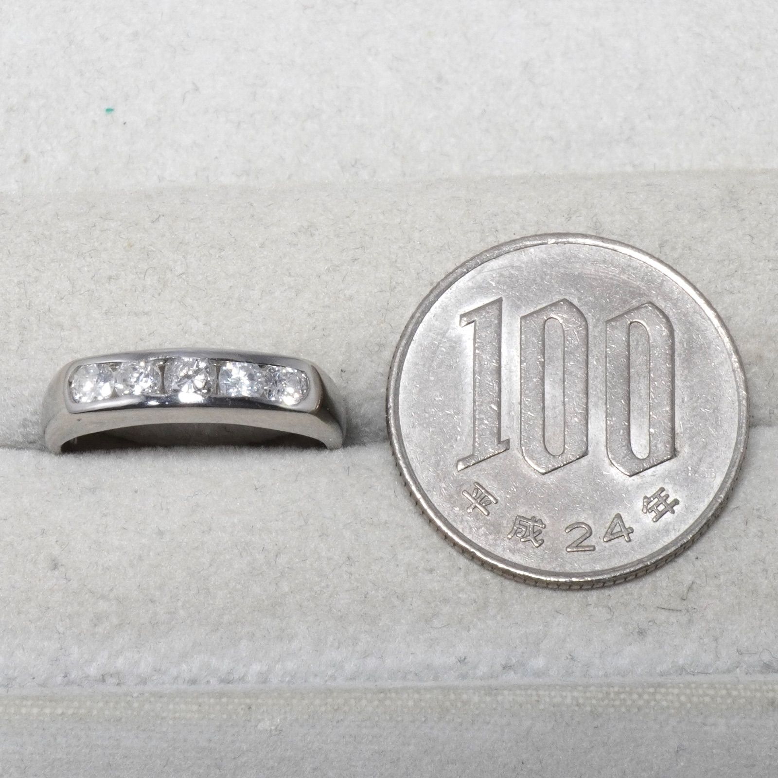 ダイヤモンド 指輪 ダイヤ リング0.50ct プラチナ 5石 一文字 - メルカリ
