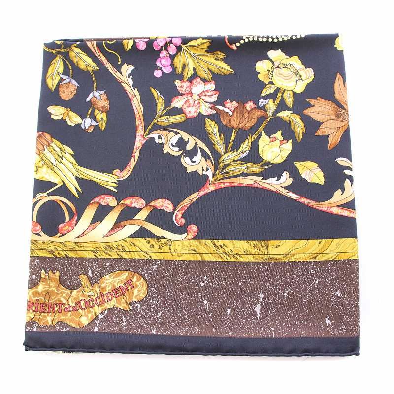 HERMES カレ90 東洋と西洋の宝石 カワセミ・花・宝石 未使用品
