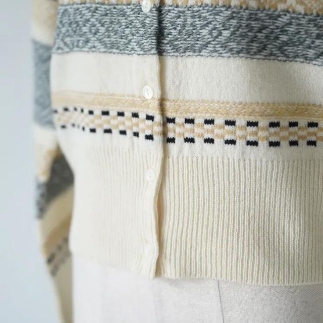 ASEEDONCLOUD | Seiyako jacquard cardigan off white one size | ニット セーター カーディガン アシードンクラウド 25AW WWW_MORNINGWALKER_COM