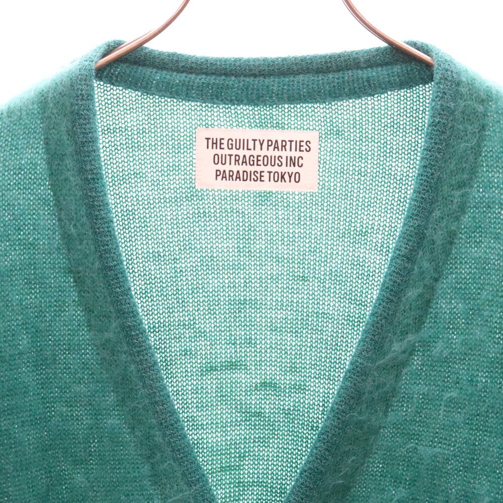 ワコマリア モヘアカーディガン グリーン WACKO MARIA (ワコマリア) MOHAIR KNIT CARDIGAN モヘアニット