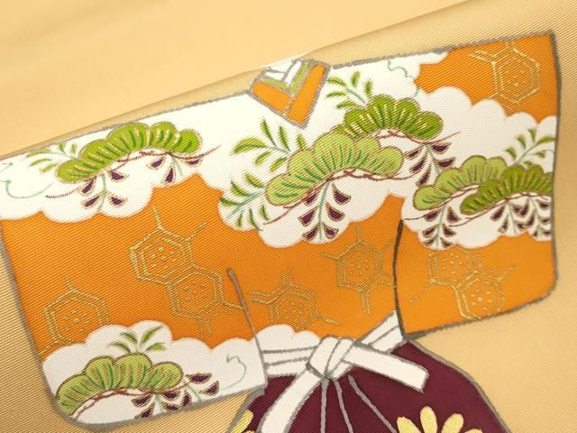 絽塩瀬　名古屋帯　団扇　祭り 絽塩瀬 名古屋帯 団扇 祭り