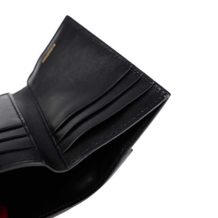 BURBERRY ブラックレザー 3つ折り財布 BURBERRY バーバリー 三つ折り財布 8011472 レザー ブラック
