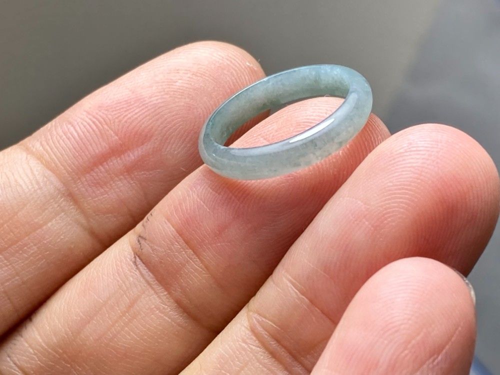 L13-175極品ピンキーリング高氷種濃陽緑4.0号グアテマラ産本翡翠くりぬき L13-38 ピンキーリング 氷種 濃緑 4.0号 グアテマラ産 A貨 本