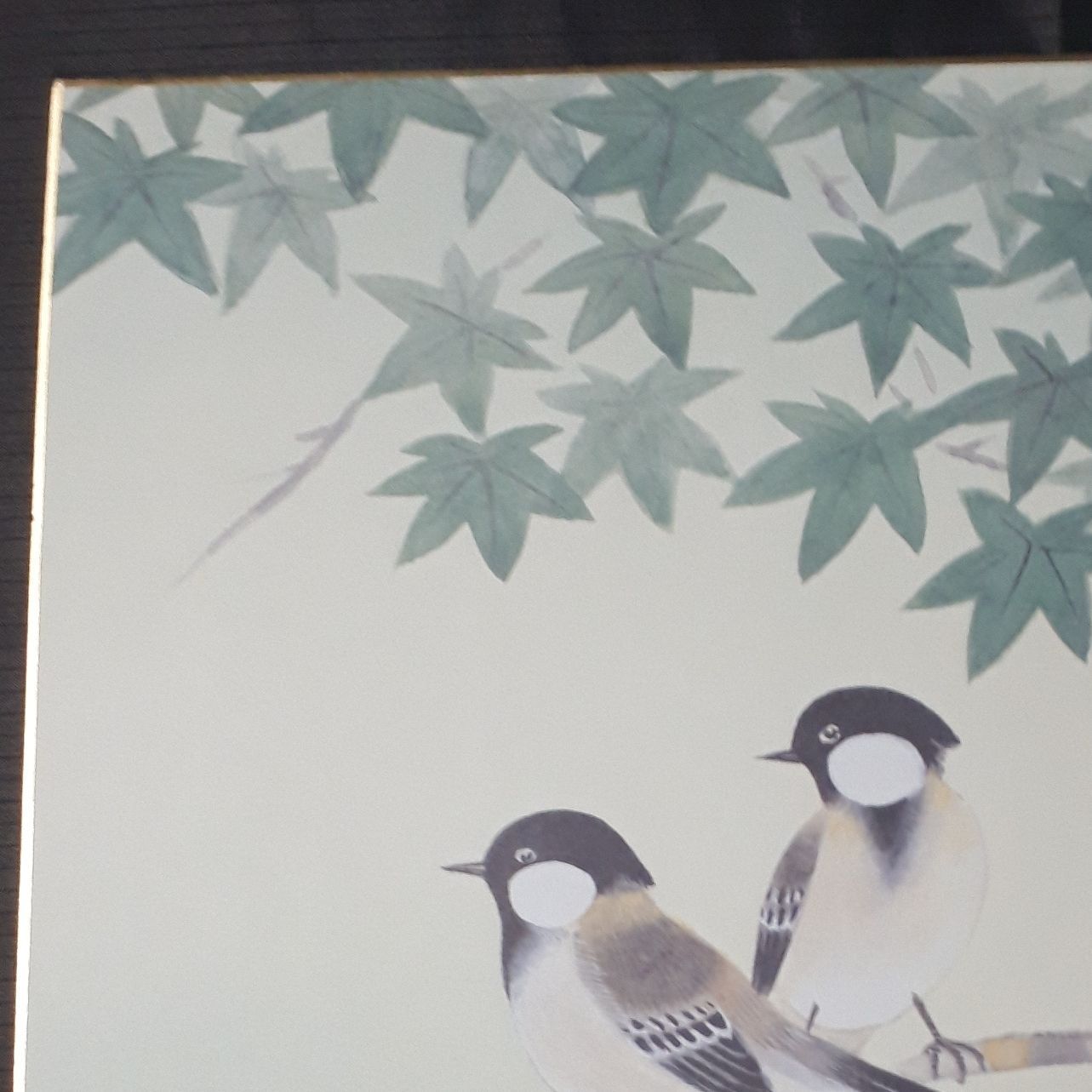 R*k様 日本画 鳥と植物 蘭石作 R*k様 日本画 鳥と植物 蘭石作 信頼】 R*k