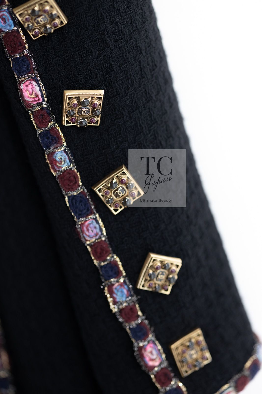 139万 シャネル ジャケット コート CHANEL ブラック グリポア