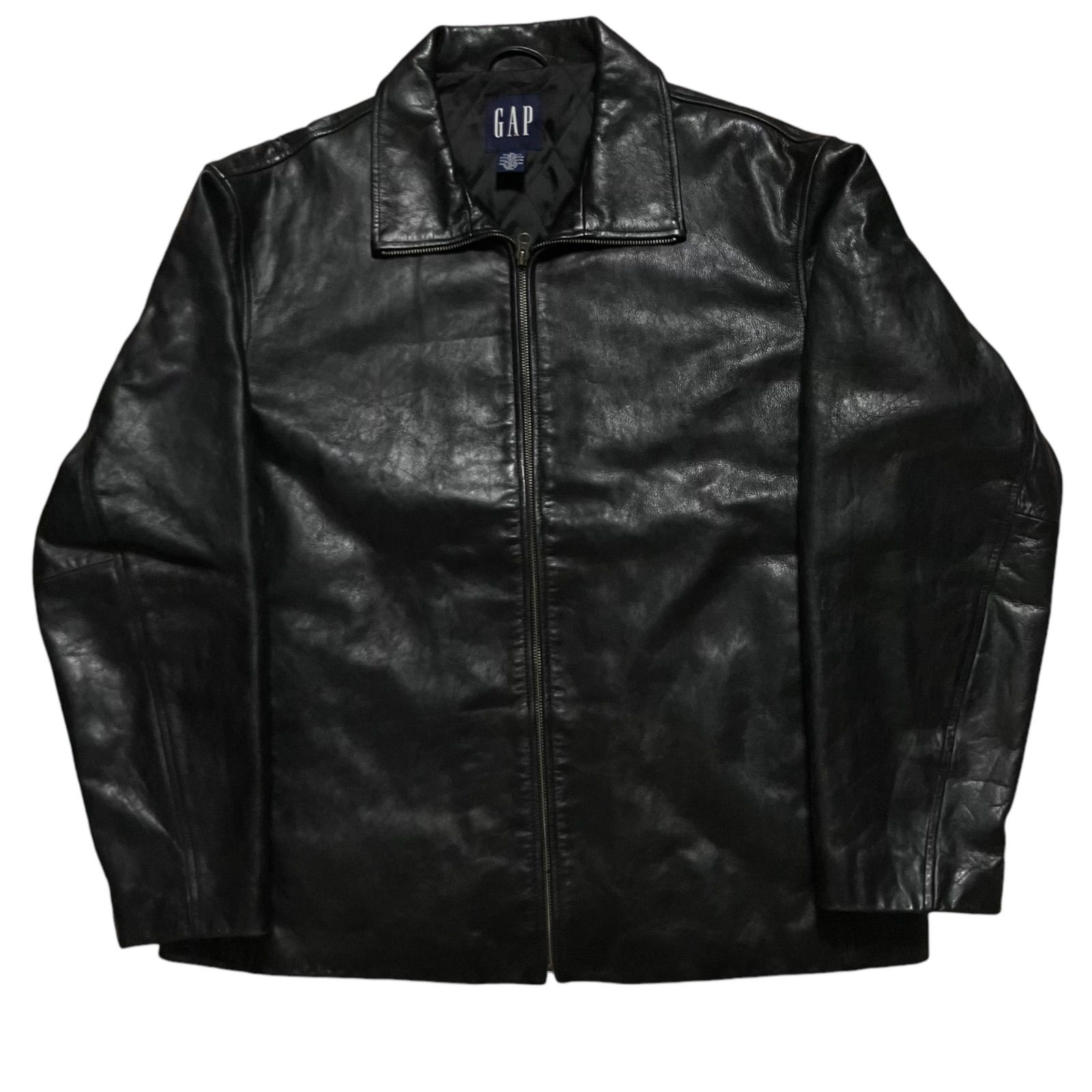 00s OLD GAP ギャップ 井口理着用 レザージャケット 本革 牛革 XL 90s OLD GAPレザージャケットを買ってみた | 軟式古着部