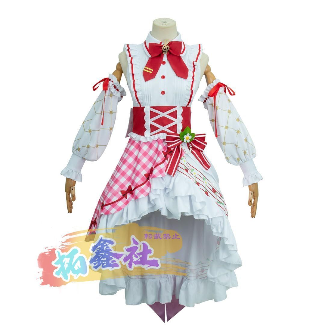 ロリータ イチゴ ワンピース 蝶結び 10点セット コスプレ スカート 初音ミク 雪ミク MIKU ミク に適合 イベント衣装 コスチューム