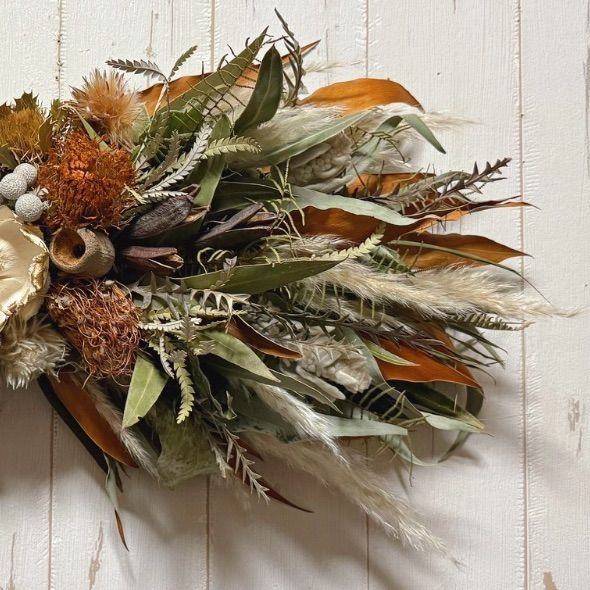 ワイルドフラワーリース 大きな ワイルドフラワーリース (横約62cm