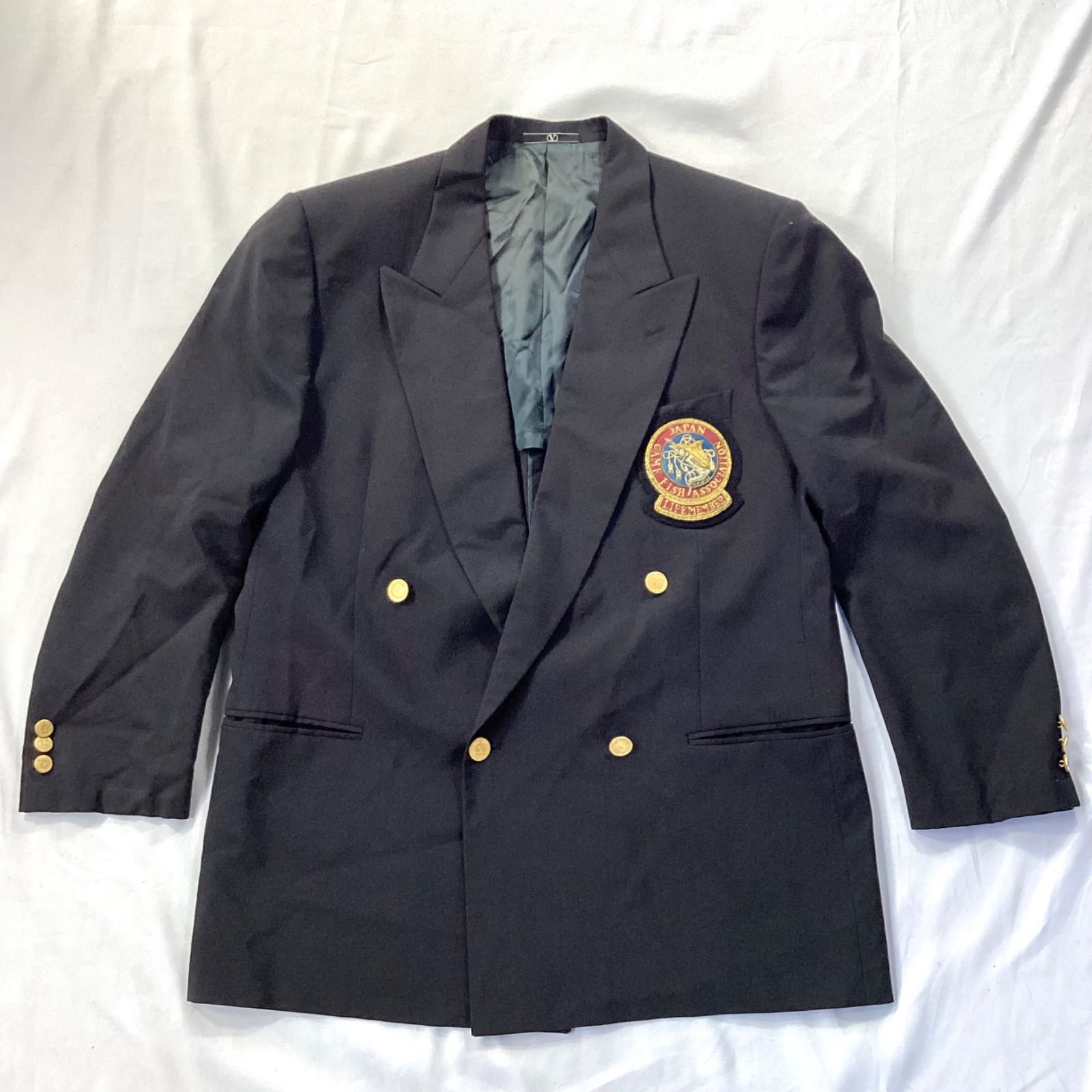 ヴァレンティノガラヴァーニ ダブルジャケット 紺ブレ 金ボタン ヴィンテージ valentino garavani ヴァレンティノ ガラヴァーニ テーラード