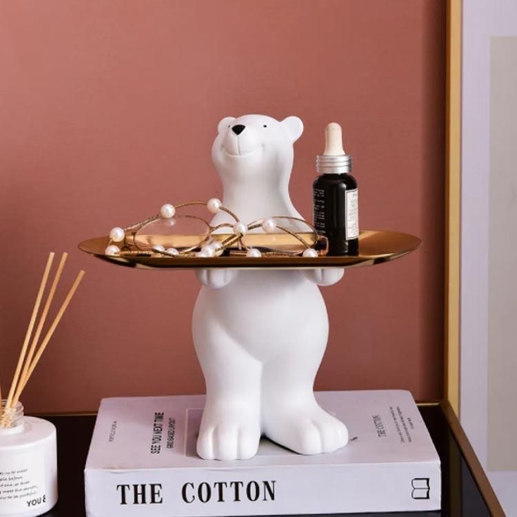 トレー しろくま トレイ 玄関収納 メガネ置き 鍵入れ 鍵置き 印鑑 時計