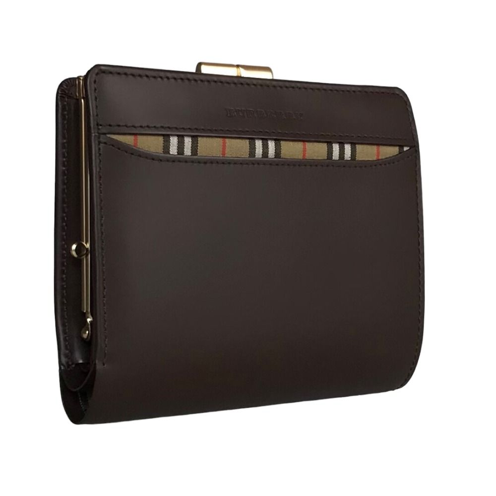バーバリー BURBERRY 二つ折り財布 ブラウン×ノバチェック レディース