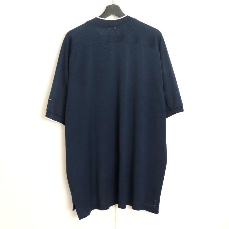 美品 90s vtg NIKE ナイキ メッシュ フットボール シャツ 黒 XL 90s vintage NIKE メッシュ Vネック 半袖Tシャツ メンズ 表記XL