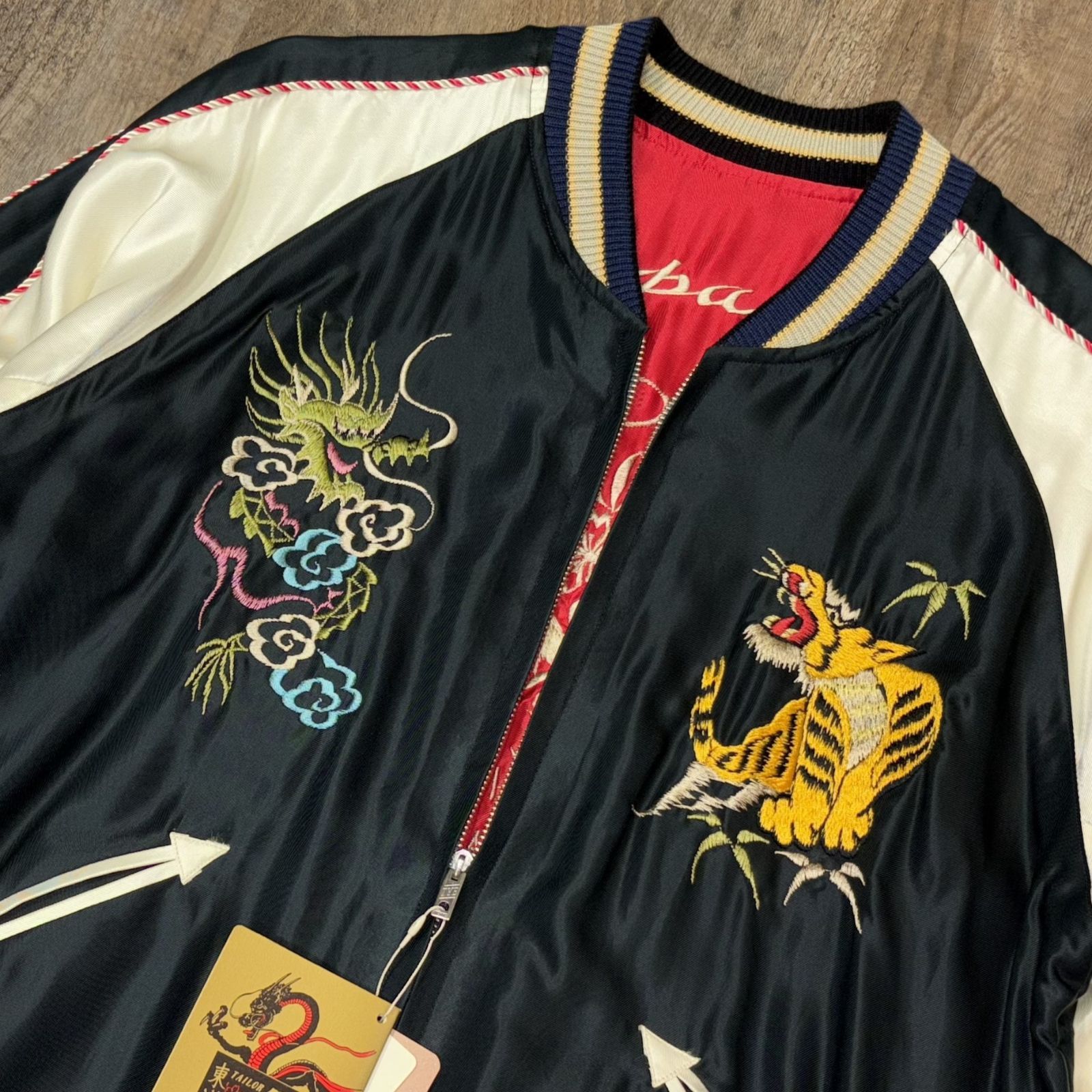 【テイラー東洋】スカジャン ドラゴンヘッド×ジャパンマップ テイラー東洋】スカジャン ドラゴンヘッド×ジャパンマップ 東洋