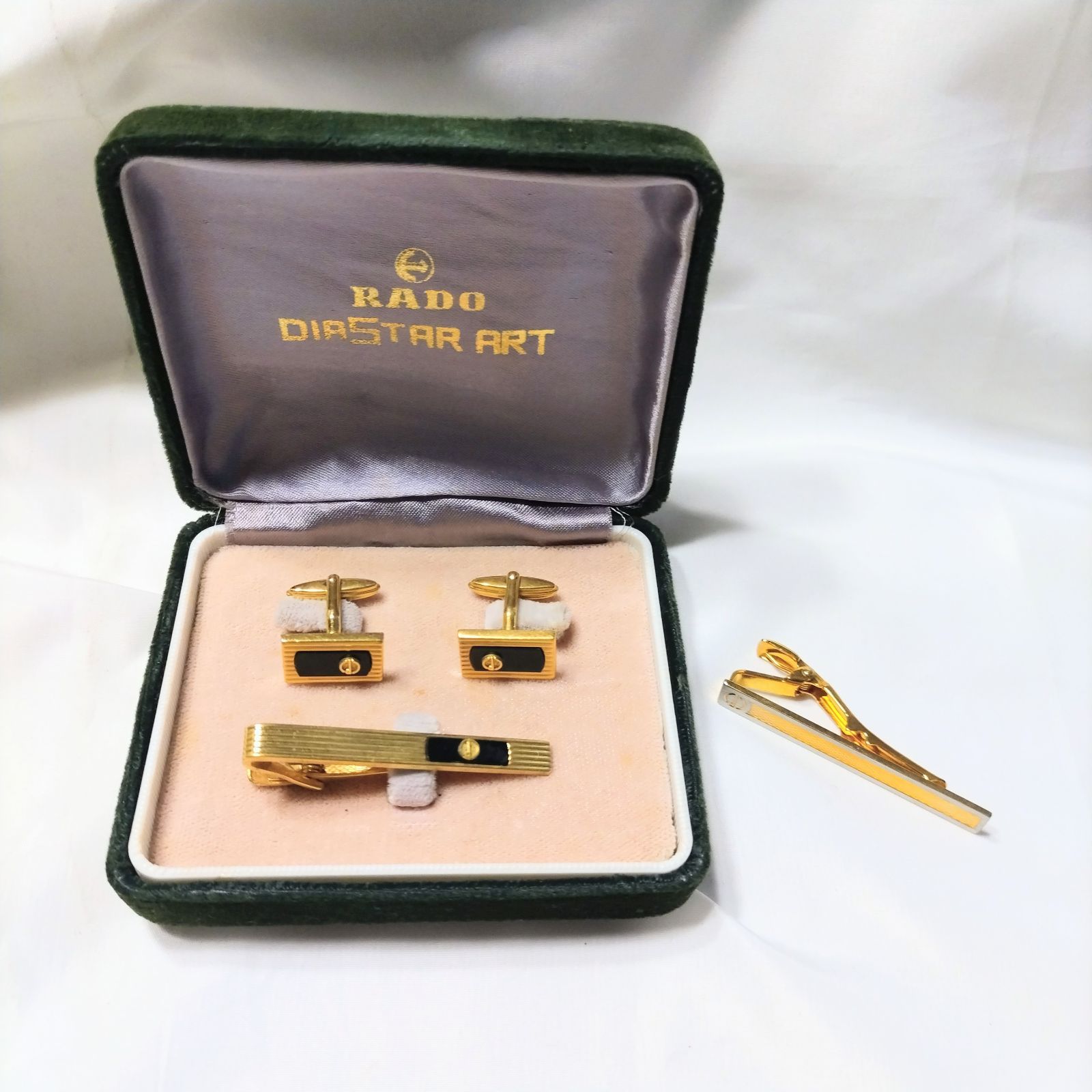 dunhill/ダンヒル ゴールドネクタイピン、カフリンクスセット