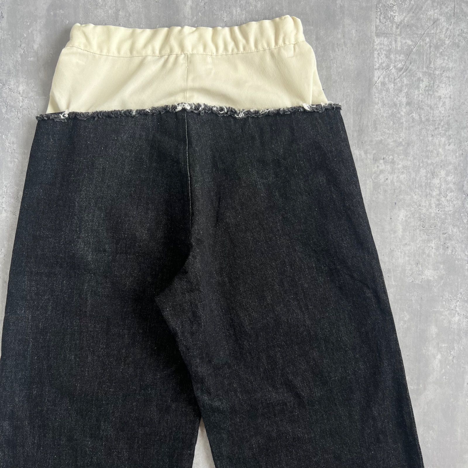 LIMI feu　リミフゥ　ヨウジヤマモト　異素材デザイン　ワイドデニムパンツ LIMI feu Collaboration Spring/ Summer 2024 collection | Yohji