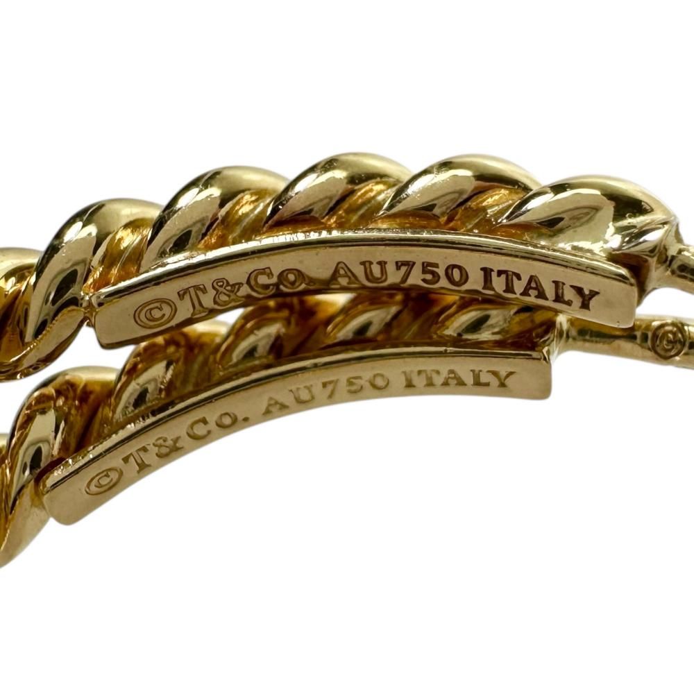 TIFFANY&Co./ティファニー】ツイスト フープ ピアス K18ゴールド 18金