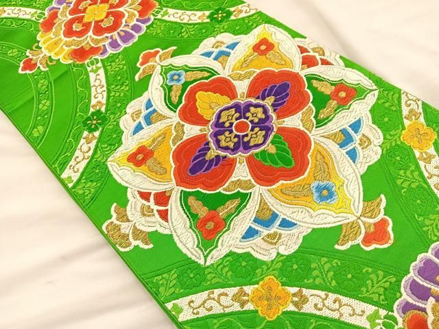 人気 ブランド 服をチェック - 最新トレンドファッション 平和屋着物◎六通柄袋帯 唐織 宝相華 金糸 正絹 逸品 BAAT8574du 着物・浴衣